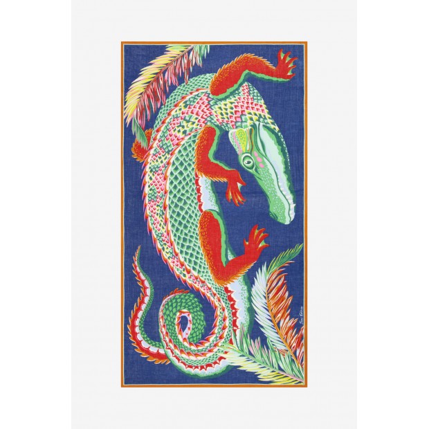 Inoui Editions medvilnės skara CROCO DUCK BLUE